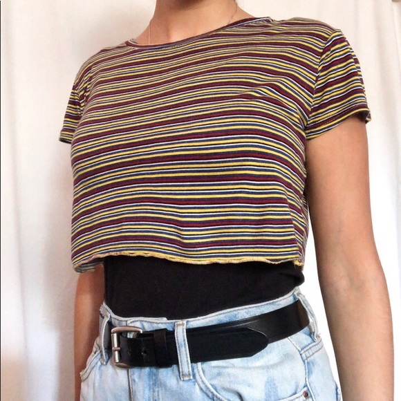 Striped colourful crop top - Picture 3 of 3